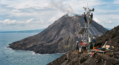 pasang ews gunung anak krakatau